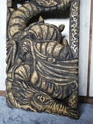 rzeźba, smok, 118x57x5 efekt brazu, patyny