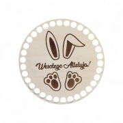 Baza drewniana do szydełkowania, spód do koszyczka, Wielkanoc,  20 cm