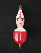 Bombka choinkowa pajacyk PRL Bombki na choinkę kształtki  retro vintage 