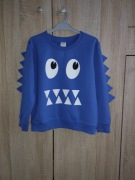 Bluza niebieska ze zdobionymi rękawami r. 128 CoolClub 