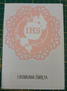 Kartka komunijna ręcznie robiona