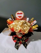 Box prezentowy Wieczne róże Słodycze Gotowy prezent 