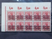 Fi 10IIb** GG Warschau  , 10 szt.  + margines + błąd w druku   FALSUM