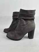 Jenny Fairy botki damskie szare na słupku 8 cm zimowe rozmiar 38 buty