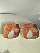 Zestaw dwóch talerzyków z obrazem Klimta 