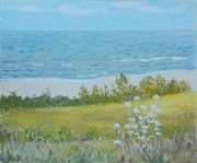 MORZE Z KLIFU obraz olejny na płótnie 30 x 24 cm