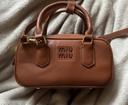 Torebka Miu Miu Bowling Mini-Bag Cognac Brown