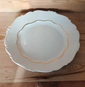 Talerz obiadowy Sorau Żary biały vintage