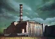 OBRAZ AKRYLOWY NA PŁÓTNIE CZARNOBYL ELEKTROWNIA 100x70 CM