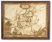 Kraków, obraz grawer oblężenie Potop Szwedzki