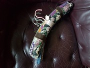 Drewniane wieszaki na ubrania obszyte tkaniną 11 sztuk