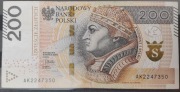 200 złotych. Seria AK 2247350