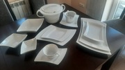 Serwis obiadowo-kawowy Lubiana WING 12 osób (68 części) - biały