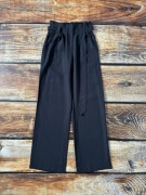 Esprit spodnie damskie czarne eleganckie na gumce z wiązaniem rozmiar EU 34