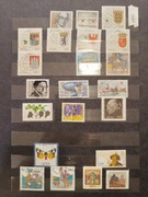 niemieckie stemplowane znaczki pocztowe z rocznika 1992. 