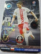Karta piłkarska Robert Lewandowski UEFA EURO 2016 Limited Edition 
