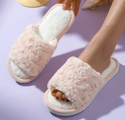 Kapcie damskie, miękka podeszwa Odkryte palce Beżowe Nowe Rozmiar 41 