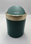 Mini kosz na śmieci 1.5 L ze stali nierdzewnej – kosz biurkowy z pokrywą