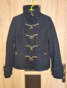 Granatowy wełniany płaszczyk budrysówka rozmiar S