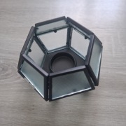 Świecznik dekoracyjny na tealight / lampion szklany nowoczesny