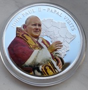 Liberia 5 Dolarów 2005 r Papież Jan Paweł II 