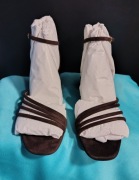 Buty na obcasie Aquazzura Latour Sandal 50, kolor espresso, rozmiar 37 1/2.