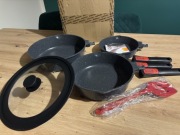 5-częściowy zestaw patelni 20/24/28 cm z nieprzywierająca powłoka