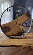 Zegar ścienny 60cm naturalne drewno orzechowe. Loft, Rękodzieło Prezent