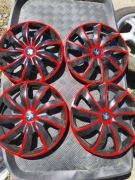 Kołpaki 14" QUAD Czarno-Czerwone komplet 4 szt. PEUGEOT