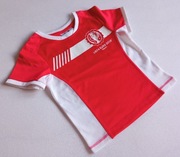 T-shirt 110 / 116 biało - czerwony kibic Euro 2016