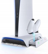Podstawka chłodząca do konsoli PS5 RGB ze stacją szybkiego ładowania padów