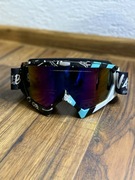 Gogle narciarskie snowboardowe lustrzane | Czarny + turkus