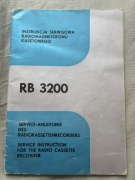Instrukcja serwisowa RB 3200 Unitra ZRK radiomagnetofon kasetowy