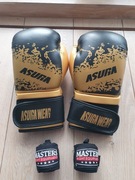 Rękawice boxerskie Asura BLACK/GOLD 8oz + owijki