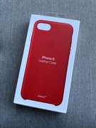 Apple Iphone 7 skórzany case leather case red czer