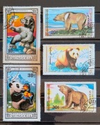 Znaczki kasowane - Mongolia, zwierzęta.