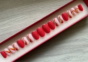 Ręcznie malowane sztuczne paznokcie, press on nails, tipsy handmade