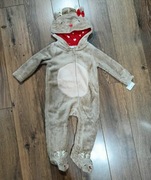 Śliczny nowy jasnobrązowy miękki kombinezon na zamek Reniferek rozmiar 80