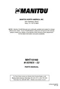 Katalog części Manitou MHT 10160 M Seria E2 w jz. angielskim
