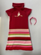 GYMBOREE Sukienka czerwona z sową + opaska dla dziewczynki (10)