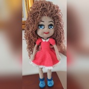 Lalka zabawka eko amigurumi przytulanka maskotka