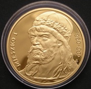Polska - książę Mieszko I - 2009 - srebro platerowane złotem  
