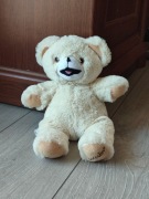 Biały przytulny miś maskotka coccolino kolekcjonerski