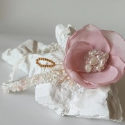 Opaska dla dziewczynki Lila Róż handmade