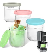 4 szt. Plastikowe Puszki do Lodów Zamienniki, do Maszyny do Lodów