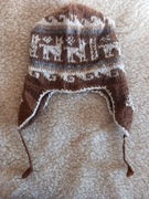 Czapka z wełny alpaki 100% (rękodzieło z Peru)