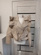 Ramoneska z eko skóry beżowa pięknie zdobiona.8