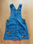 Sukienka ogrodniczka dziecięca dla dziewczynki jeansowa, rozm.104.