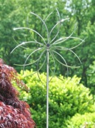 Kinetyczna rzeźba/wiatrak ogrodowy Kwiat z stali nierdzewnej - robione w PL