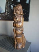 Duża rzemieślnicza słowiańska figurka drewniana 38 CM ZOBACZ 